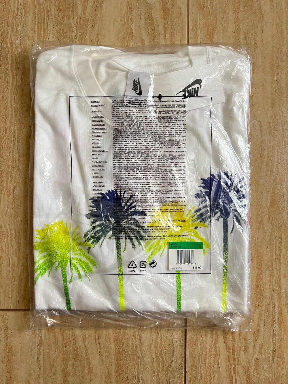 Size XL -  Nike x Stussy Douglas Firs To Palm Trees T-Shirt 'White' (CU9258-100)